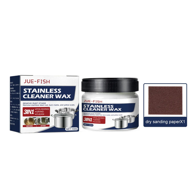 Stainless Steel Cleaning Paste - 100g | Eco-Friendly, Residue-Free, Removes Stains & Restores Shine