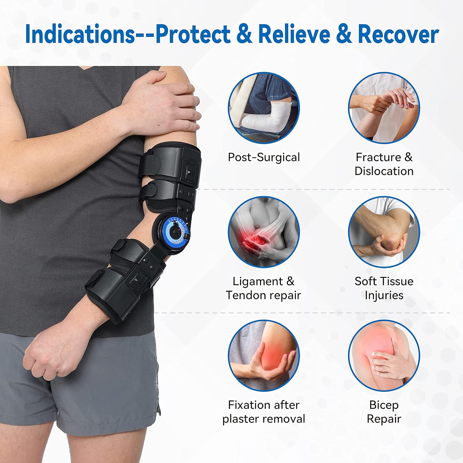Post-Surgery Elbow Brace - Adjustable Recovery Support