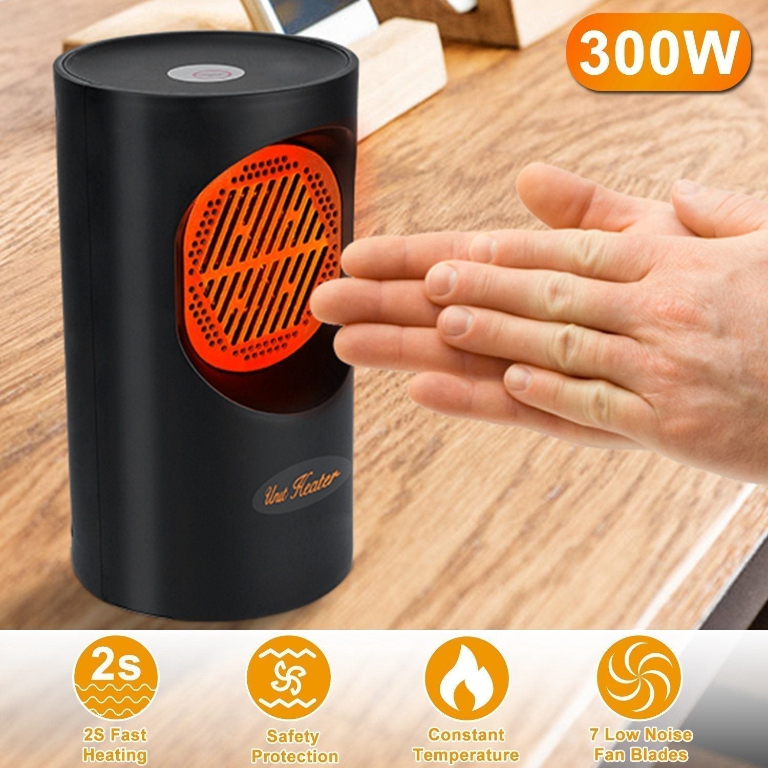 300W Fast-Heating Portable Heater