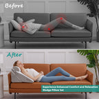 4-Piece Wedge Pillow Set - Adjustable Sleep Support