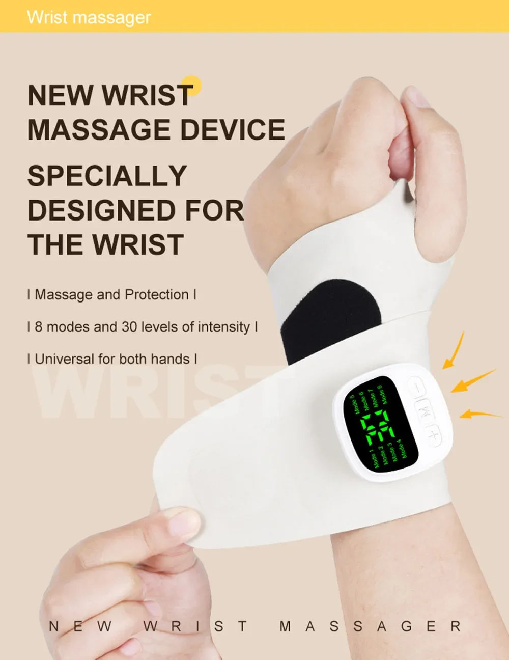 Cordless Hand Massager - USB Wrist Support Brace