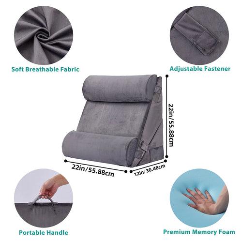 4-Piece Wedge Pillow Set - Adjustable Sleep Support