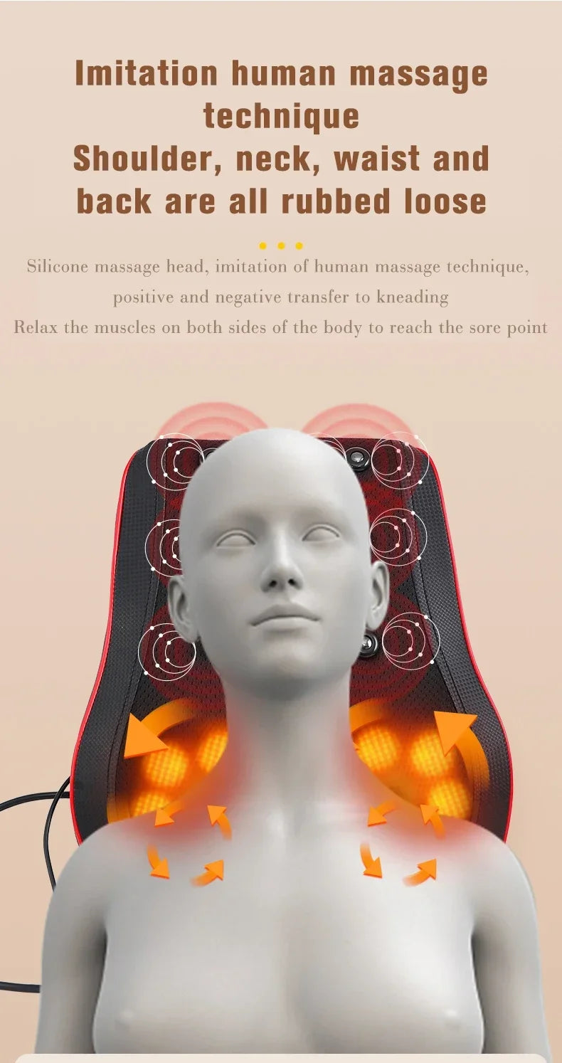 Electric Shiatsu Neck Massager - Heating Traction