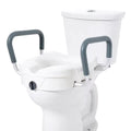 Raised Toilet Seat 5" - Elderly Bathroom Safety (350 lbs)