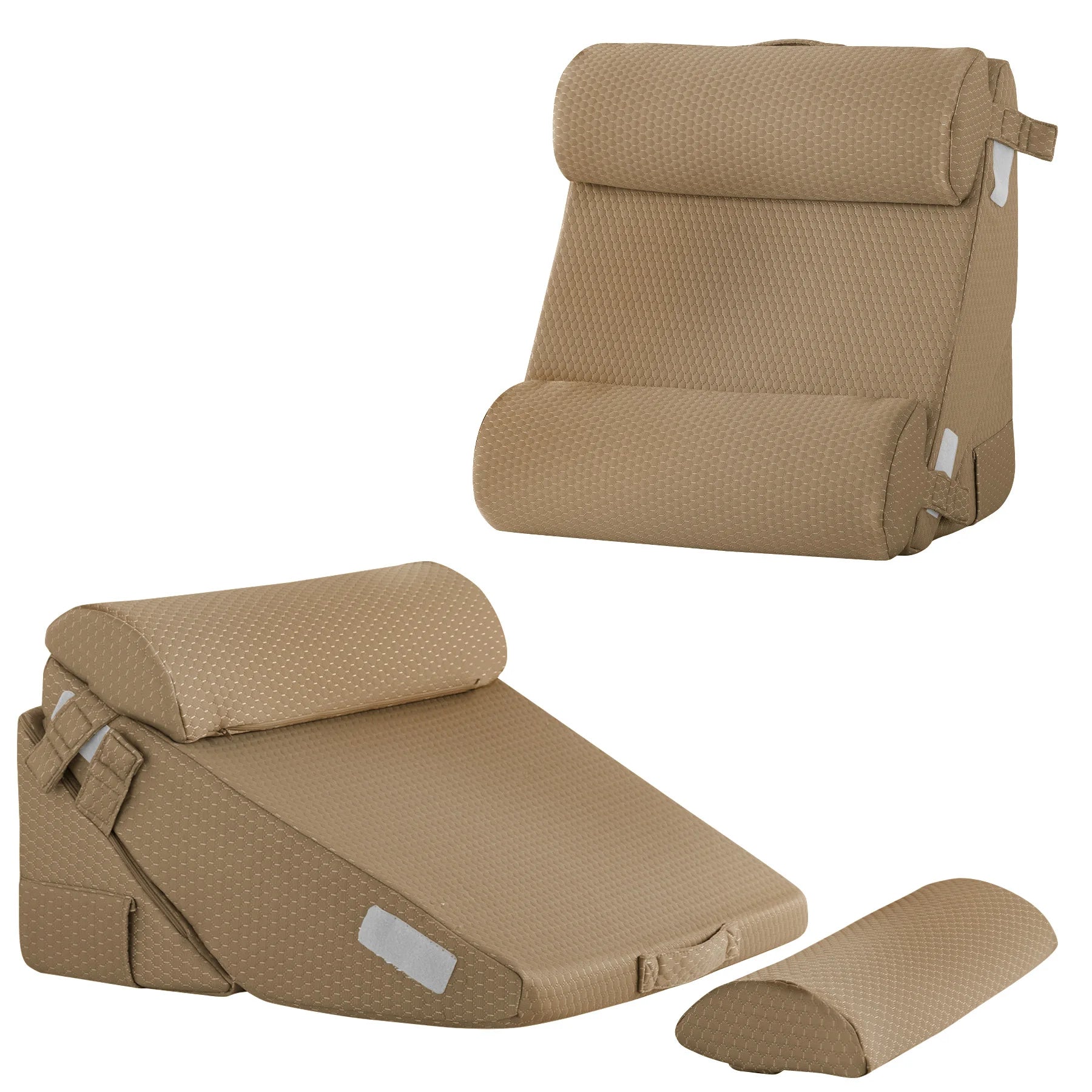 4-Piece Wedge Pillow Set - Adjustable Sleep Support