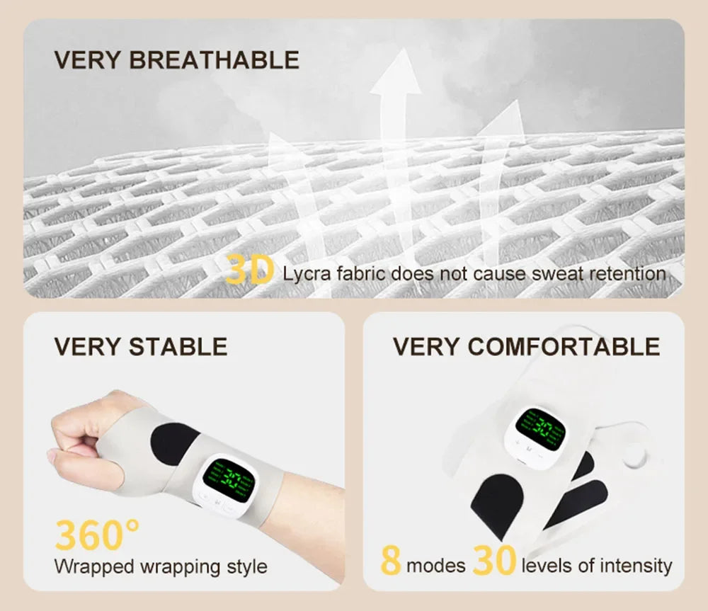 Cordless Hand Massager - USB Wrist Support Brace