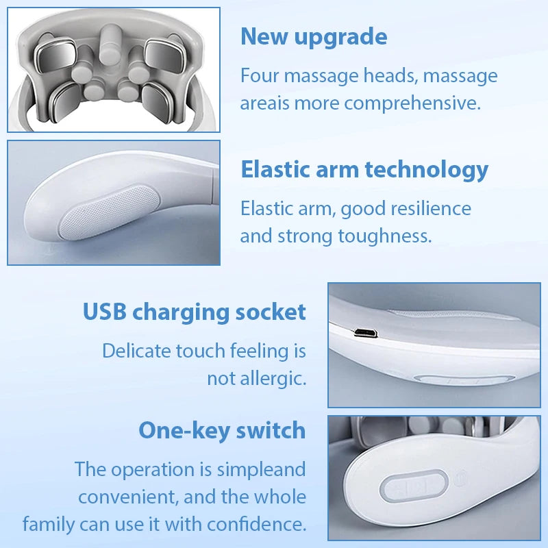 Electric Neck Massager - TENS Pulse Heating Therapy