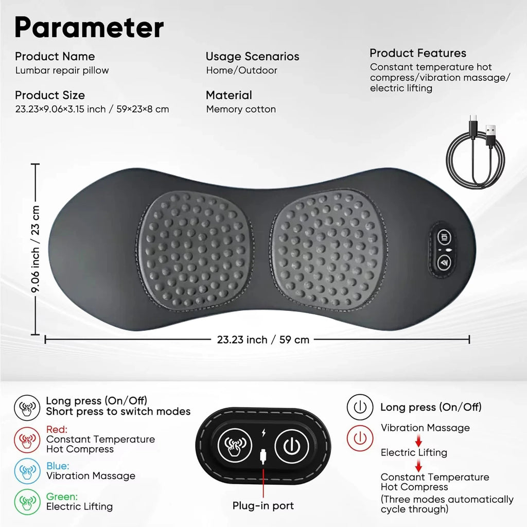 3-in-1 Back Massager - Shiatsu Pain Relief