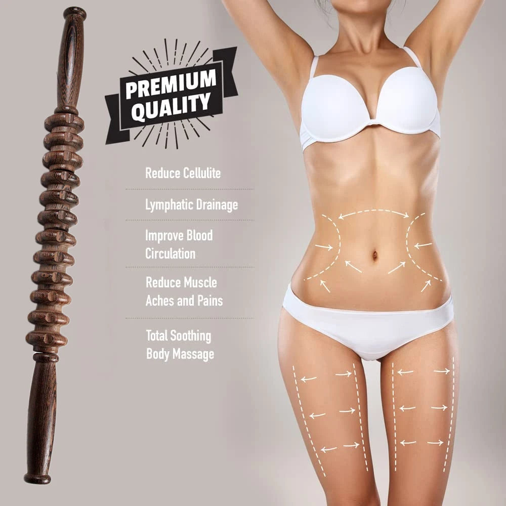 Wooden Massage Roller - Gua Sha Trigger Point Tool
