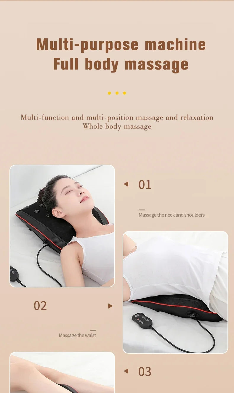 Electric Shiatsu Neck Massager - Heating Traction