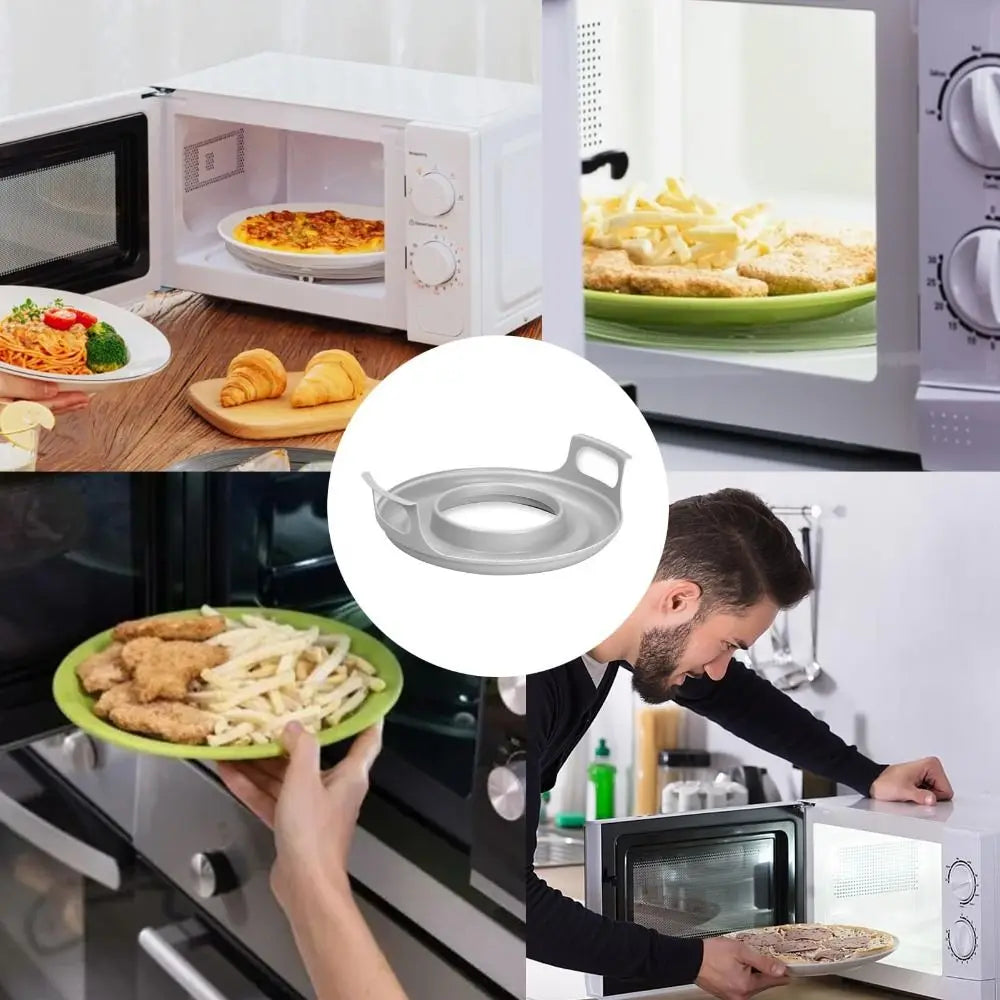 Cool-Touch Microwave Tray with Cover - Kitchen Safety