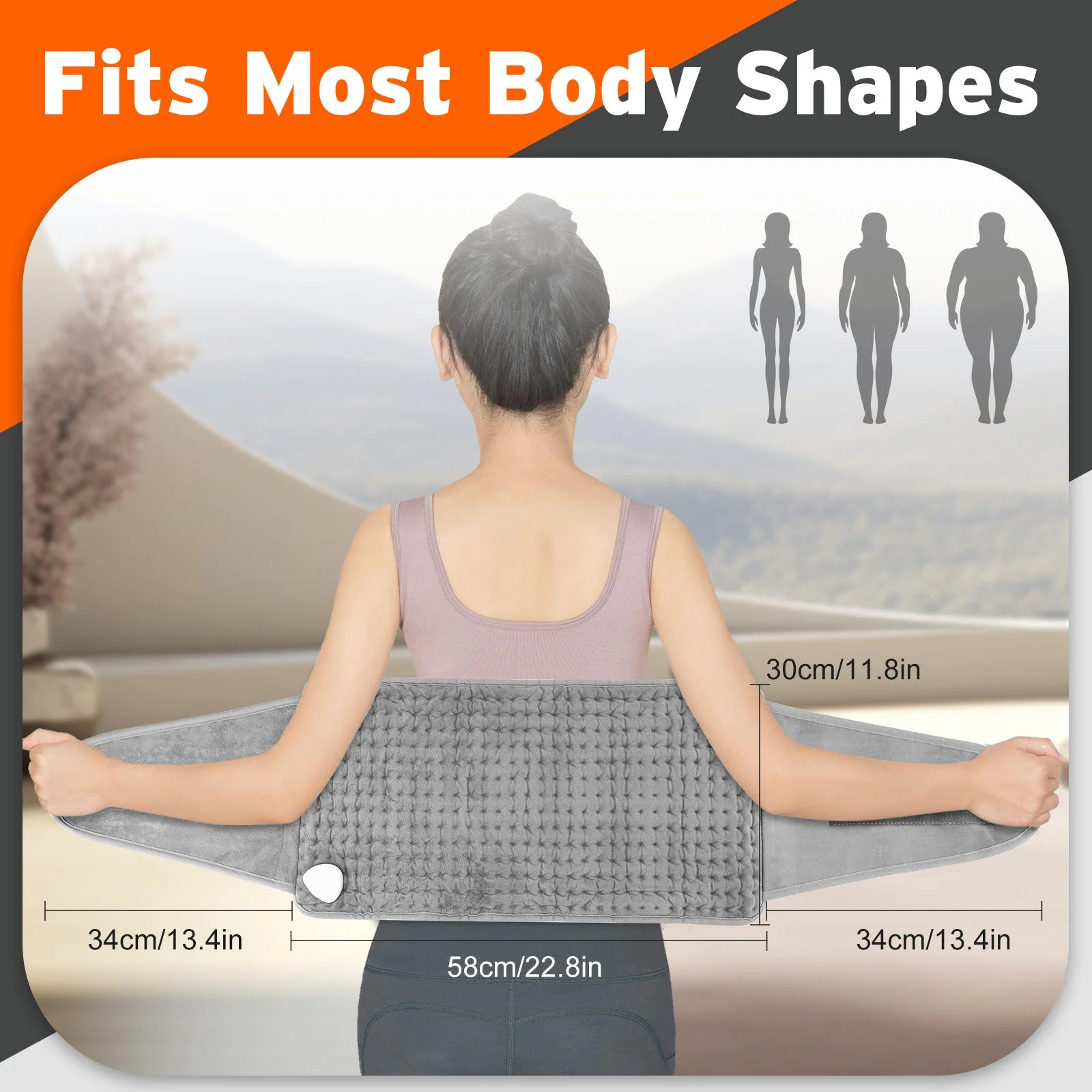 Electric Heating Back Brace - Adjustable Heat Therapy