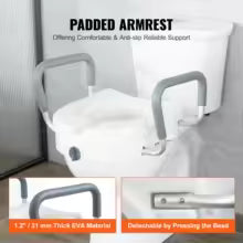 Raised Toilet Seat 5" - Elderly Bathroom Safety (350 lbs)