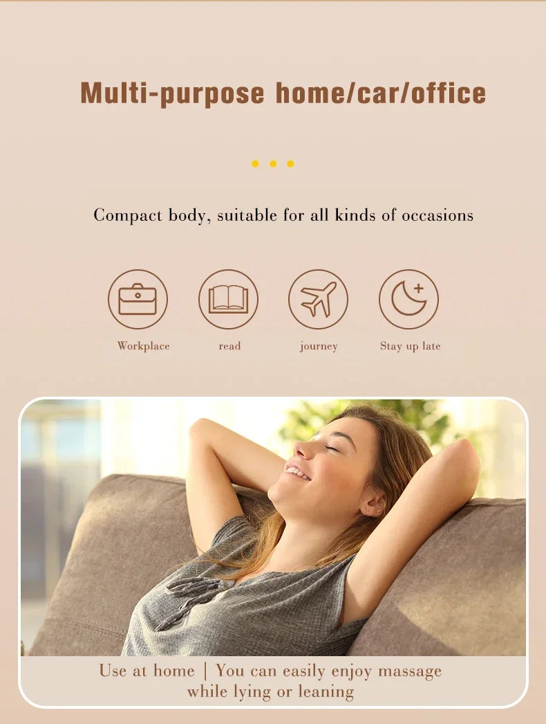 Electric Shiatsu Neck Massager - Heating Traction