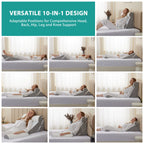 4-Piece Wedge Pillow Set - Adjustable Sleep Support