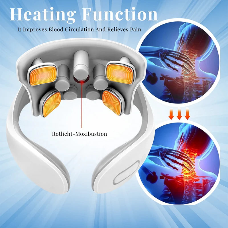 Electric Neck Massager - TENS Pulse Heating Therapy