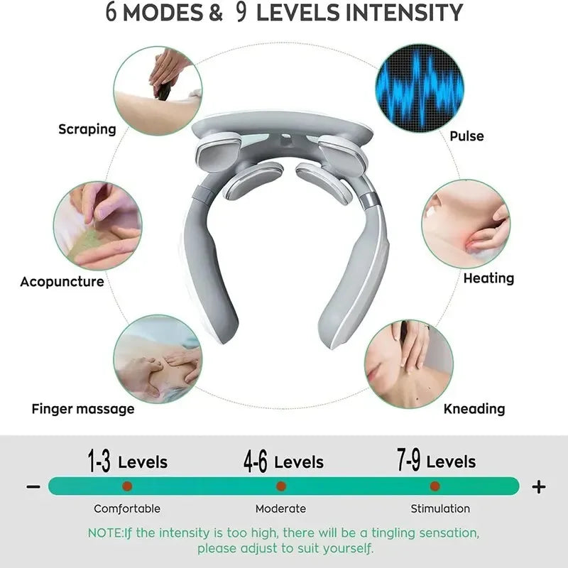 Electric Neck Massager - TENS Pulse Heating Therapy