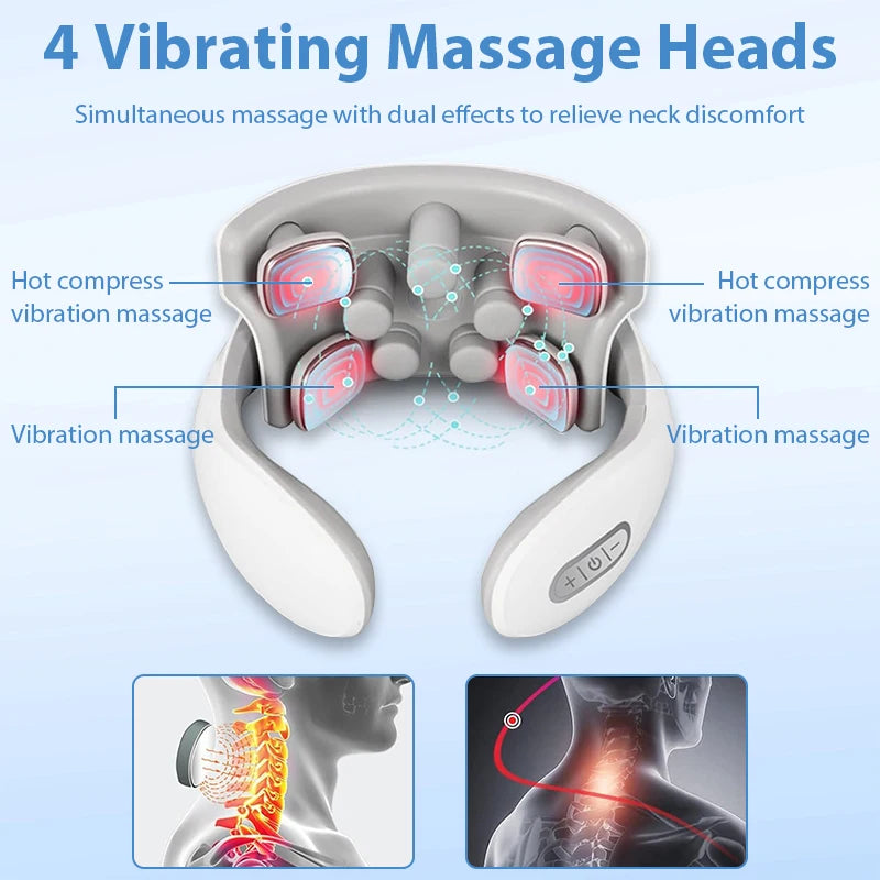 Electric Neck Massager - TENS Pulse Heating Therapy