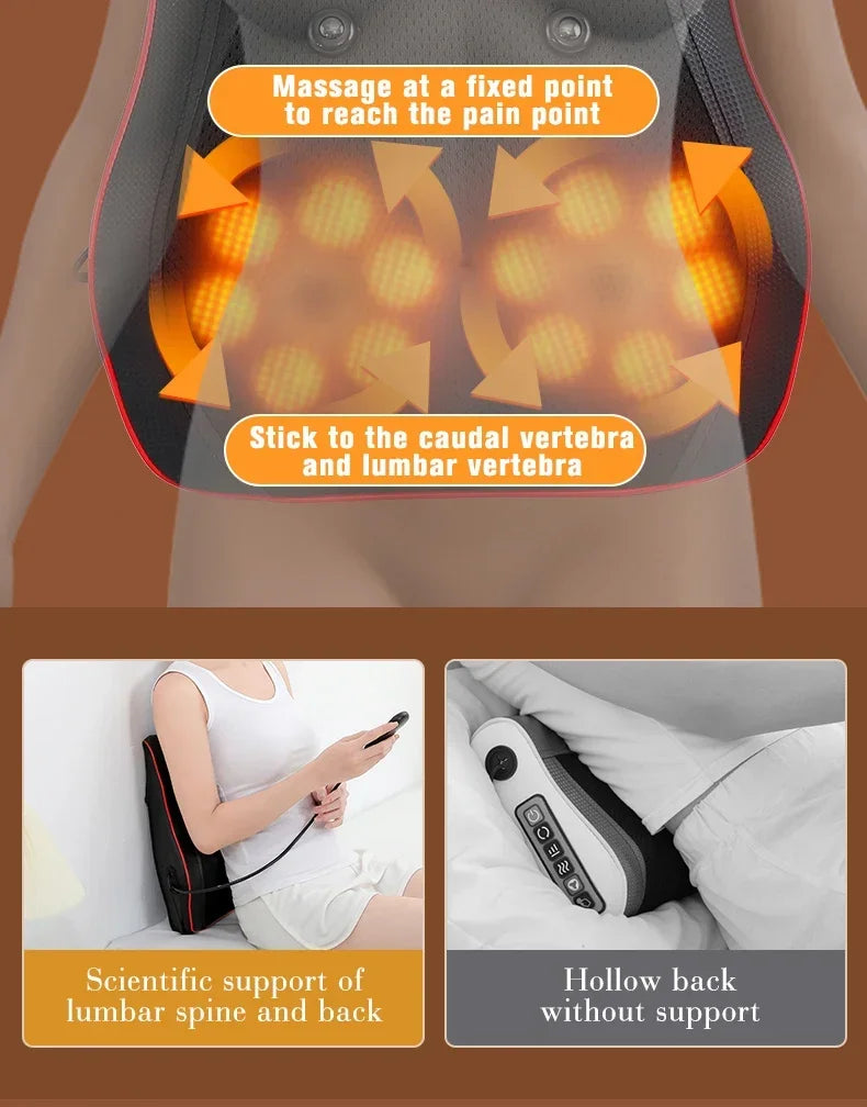 Electric Shiatsu Neck Massager - Heating Traction