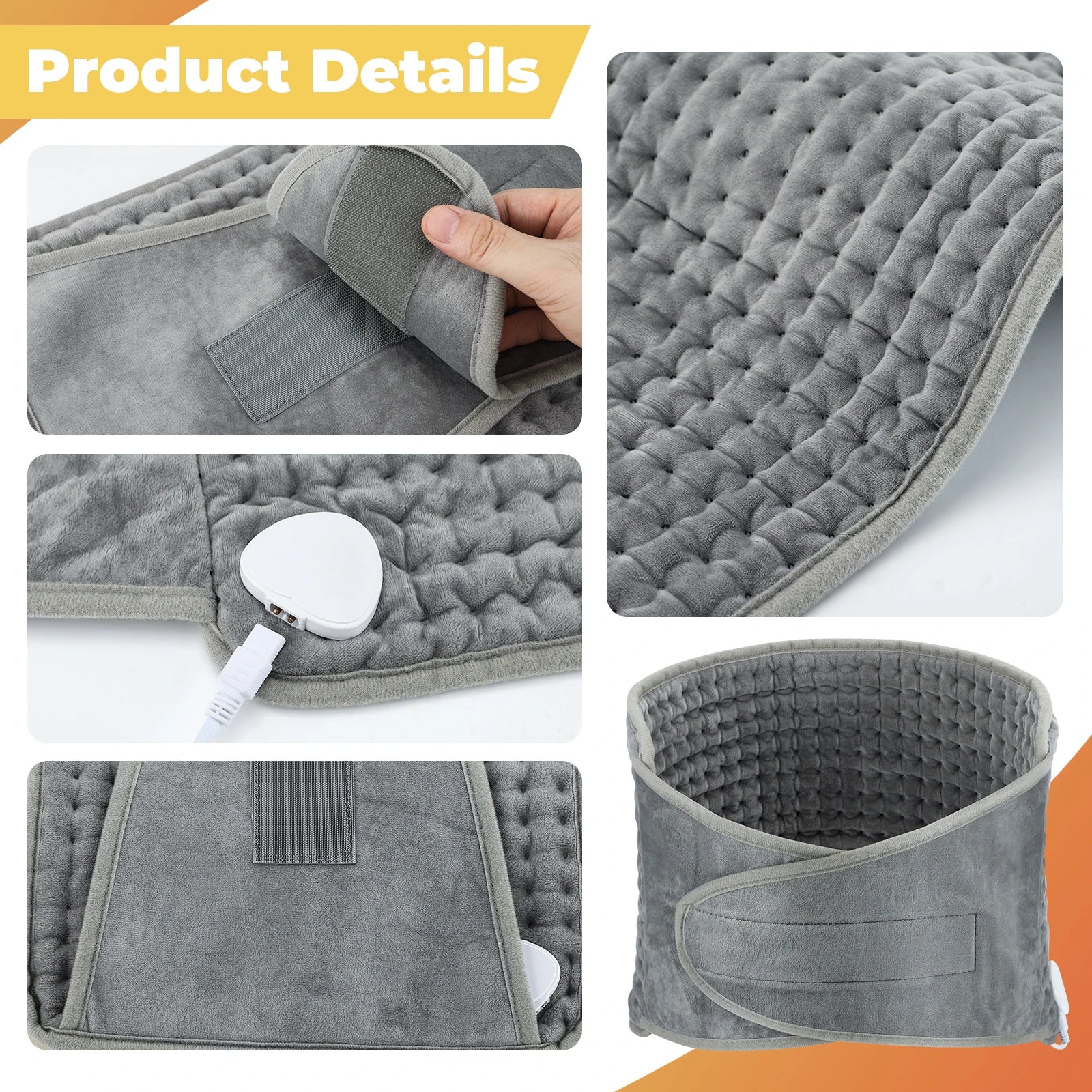 Electric Heating Back Brace - Adjustable Heat Therapy