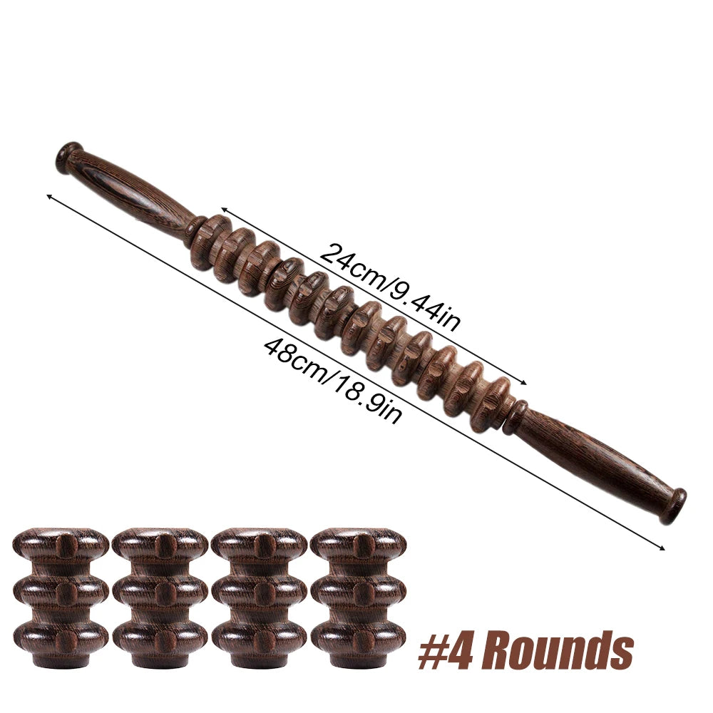 Wooden Massage Roller - Gua Sha Trigger Point Tool