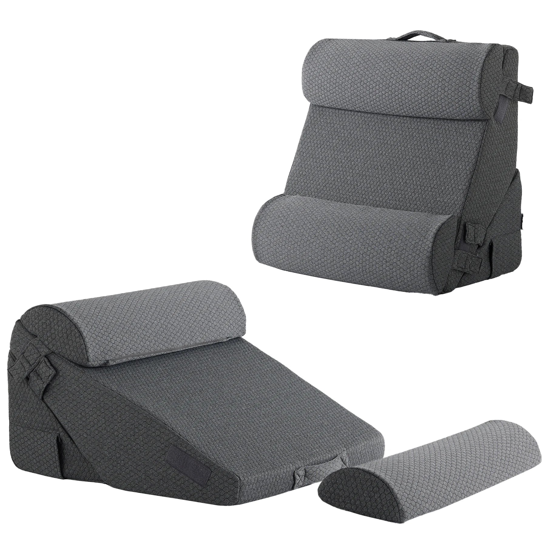 4-Piece Wedge Pillow Set - Adjustable Sleep Support