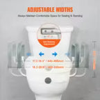 Raised Toilet Seat 5" - Elderly Bathroom Safety (350 lbs)