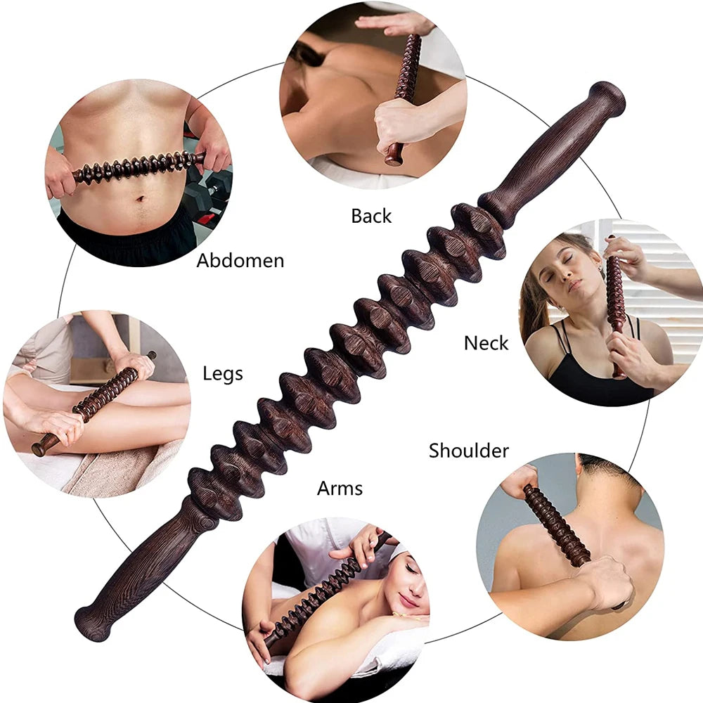 Wooden Massage Roller - Gua Sha Trigger Point Tool