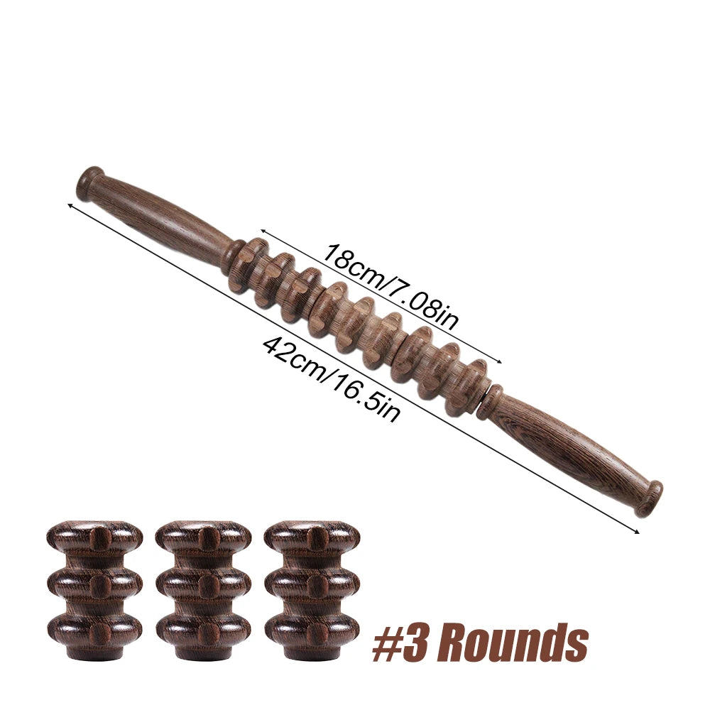 Wooden Massage Roller - Gua Sha Trigger Point Tool