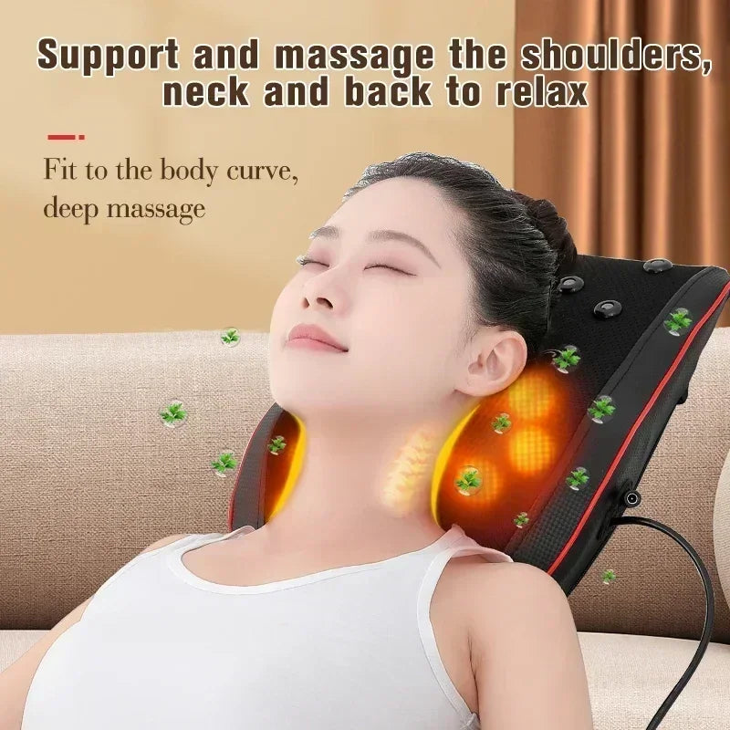 Electric Shiatsu Neck Massager - Heating Traction