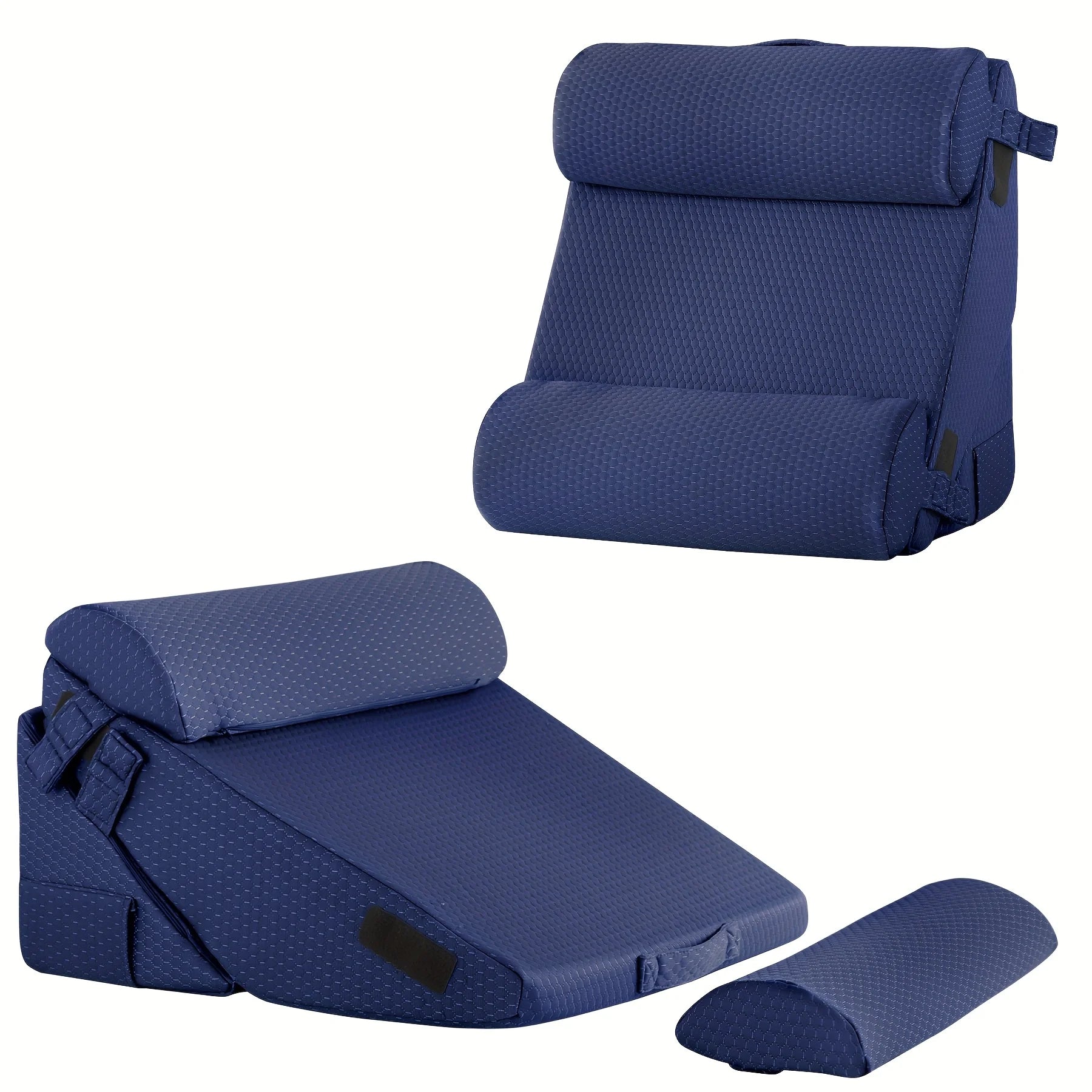4-Piece Wedge Pillow Set - Adjustable Sleep Support