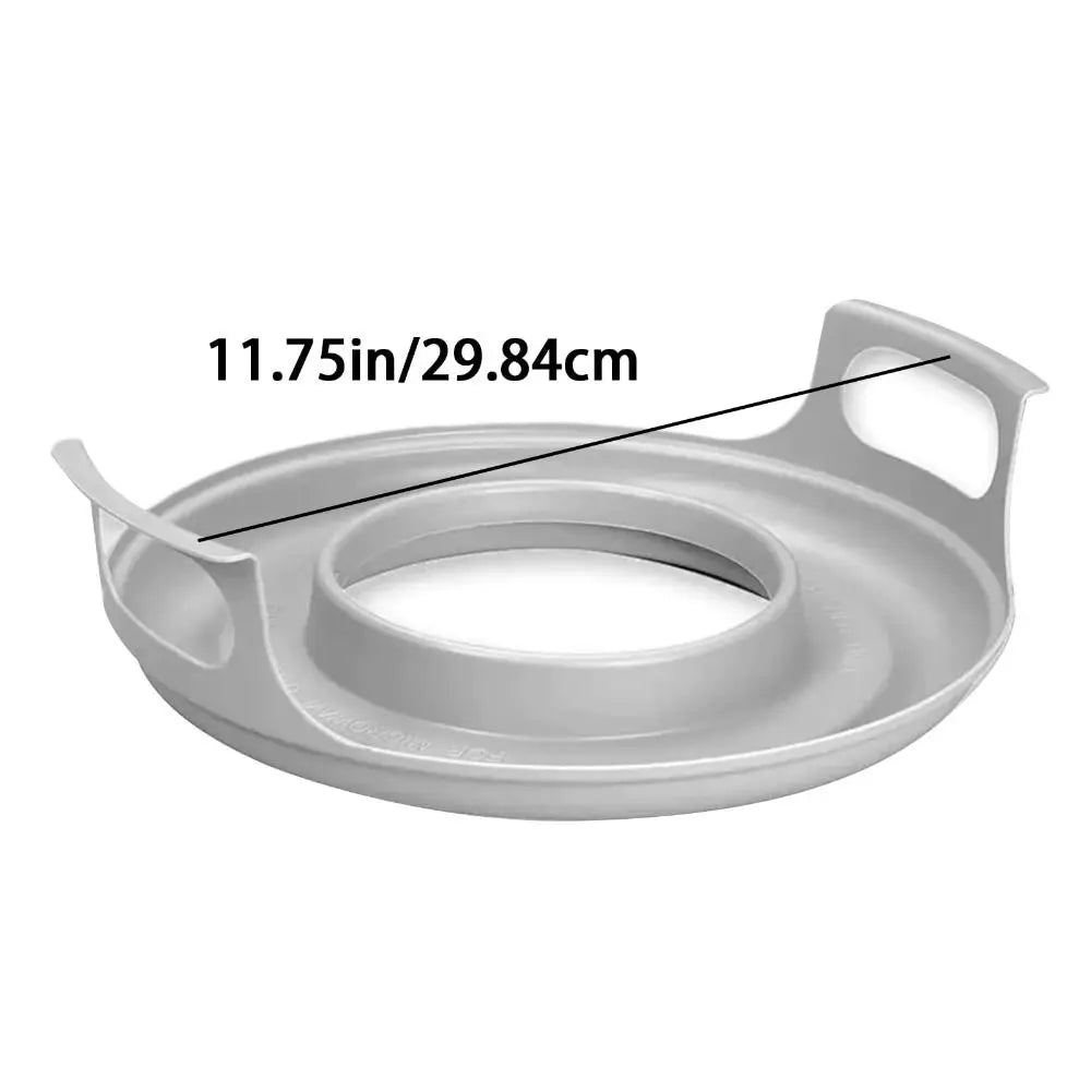 Cool-Touch Microwave Tray with Cover - Kitchen Safety