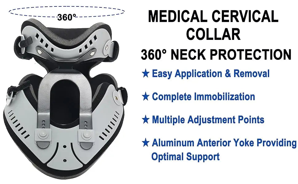 Neck Brace - Adjustable Cervical Collar for Pain Relief