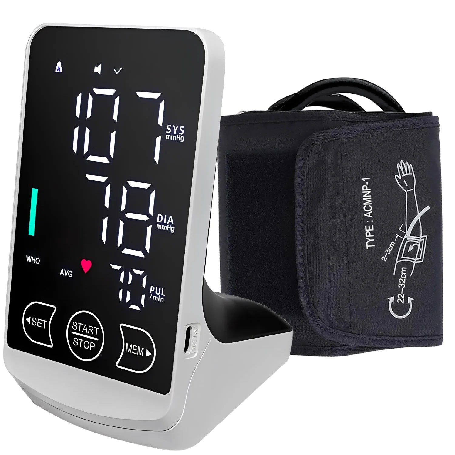 Blood Pressure Monitor - Large Display (Rechargeable)