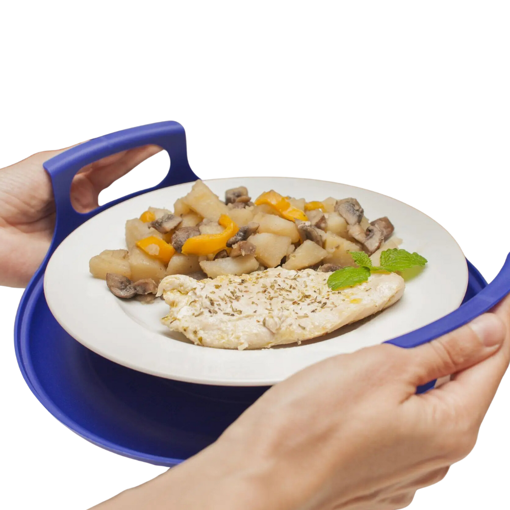 Cool-Touch Microwave Tray with Cover - Kitchen Safety