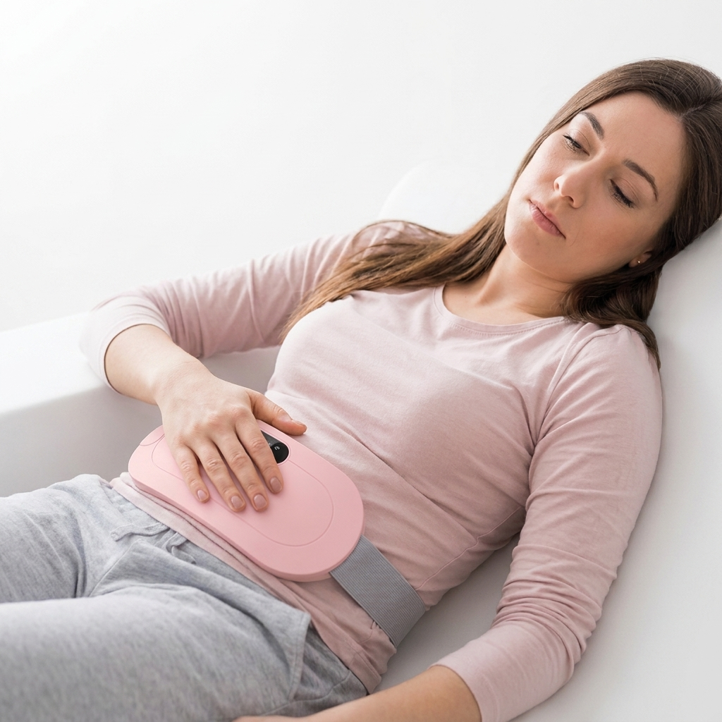 Warming Menstrual Relief Belt white background