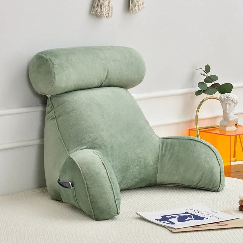 Adjustable Backrest Pillow with Arms