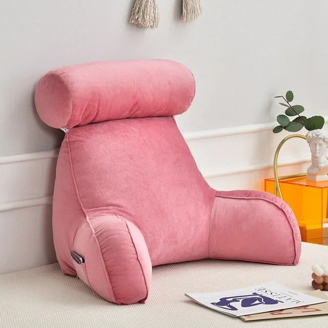 Adjustable Backrest Pillow with Arms