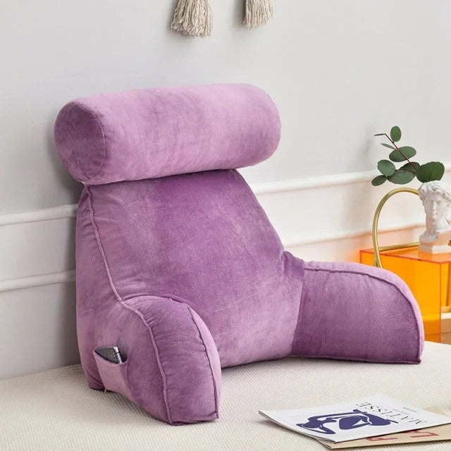 Adjustable Backrest Pillow with Arms