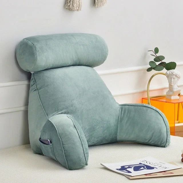 Adjustable Backrest Pillow with Arms
